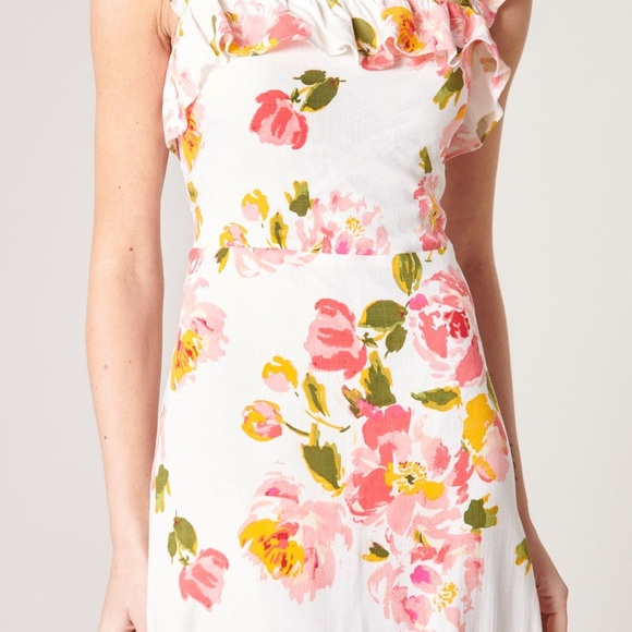 Sugarlips Magdalena Floral Ruffle Trim Milo Midi Dress - Picture 6 of 12